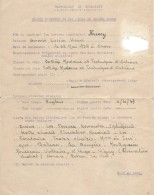 Certificat De Scolarité/Relevé Des Moyennes/Collége Moderne Et Technique Benjamin-Franklin/ORLEANS/Huvey/1952  CAH128 - Diplomas Y Calificaciones Escolares