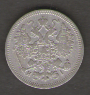 RUSSIA 15 COPECHI 1872 AG SILVER - Russie
