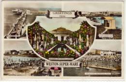 WESTON-SUPER-MARE,  Multi View, Marine Lake, Birnbeck Pier, Pavilion ..... - Weston-Super-Mare