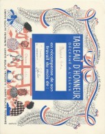 Diplome/Tableau D´Honneur Décerné à L´Eléve Christian Boizard/Ville De Paris/RF/ 2éme   Trimestre 1960 CAH141 - Diplômes & Bulletins Scolaires