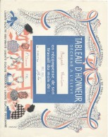 Diplome/Tableau D´Honneur Décerné à L´Eléve Christian Boizard/Ville De Paris/RF/ Décembre 1960 CAH142 - Diploma's En Schoolrapporten