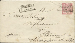 NORDDEUTSCHER POSTBEZIRK - 1868/70 - ENVELOPPE ENTIER POSTAL De PRETZSCH Pour POTSDAM - Postwaardestukken