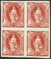 N°71 émission 1882-1904, Essai Du 25c (3 Couleurs Diff)+40c En Marron, Les 4 Valeurs En Blocs De 4 - TB - Andere & Zonder Classificatie