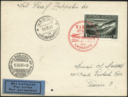 N°7 1F Noir-olive /Zeppelin Adressé à Genève 10/6/31 - TB - Poste Aérienne