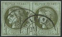 N°39Ca 1c Olive-clair R3, (2ème état) Paire - TB - Andere & Zonder Classificatie