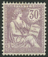 N°128 30c Violet, Très Bon Centrage, Manque De Gomme Sur 2 Dents Sinon - TB - Andere & Zonder Classificatie