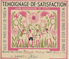 1"Témoignage De Satisfaction"/Ville DeParis/Ecole Communale De Garçons/Mérité Par L´Eléve BOIZARD/1959    CAH152 - Diplome Und Schulzeugnisse