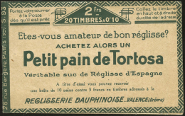 N°170CP2 10c Vert Pasteur, Carnet De 20 Timbres Pub (villes De Normandie) - TB - Andere & Zonder Classificatie