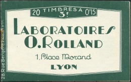N°189-C2 15c Brun-lilas, Le Carnet De 20 Timbres Laboratoire Rolland - TB - Andere & Zonder Classificatie