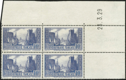 N°261b 10F Outremer, Type I Bloc De 4 CD 23/3/29 - TB - Andere & Zonder Classificatie