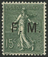 N°3 15c Vert-olive - TB - Militaire Zegels