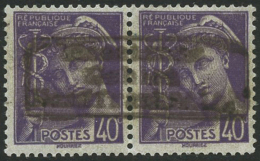 N°5 40c Violet Coudekerque, Paire Horizontale - TB - Oorlogszegels