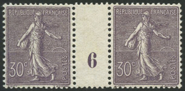 N°133a 30c Violet Foncé, Paire Mill 6 - TB - Millésimes