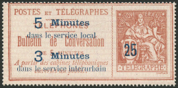 N°14 25c S/40c Rouge - TB - Télégraphes Et Téléphones