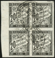 N°8 20c Noir, Bloc De 4 BDF, Càd Saigon - TB - Postage Due