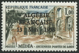 Série Sites Et Monuments, Europa Et Skis Surchargées Algérie Française  13/5/1958 Les 15 Val - Autres & Non Classés