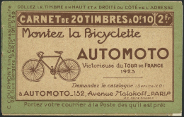 N°9 Carnet De 20, Auto-moto - TB - Autres & Non Classés