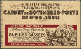 N°137 Carnet De 20, Frayssinet/Byrrh/Byrrh/Torpedo, Série S.70 (S.34 Rayé) - TB - Autres & Non Classés