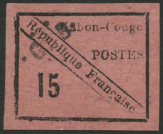 N°14 15c Noir/rose, Léger Pelurage Normal Pour Ce Timbre - B - Autres & Non Classés