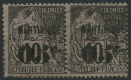 N°10 05c Sur 10c, Paire B  - TB - Otros & Sin Clasificación