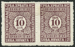 N°58a + 64 10p Se Tenant à 10d - TB - Timbres-taxe