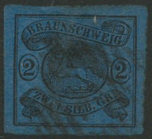 N°8b 2s Noir S/bleu (perçé En Scie) - TB - Brunswick