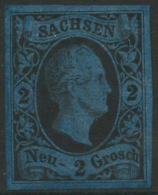 N°4 2u Bleu-foncé - TB - Saxe