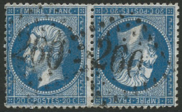 N°22b 20c Bleu, Paire Tête-bèche - TB - Autres & Non Classés