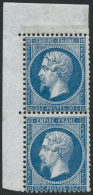 N°22 20c Bleu, Paire Coin De Feuille - TB - Autres & Non Classés