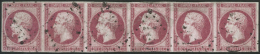 N°17B 80c Rose, Bande De 6 Petits Défauts Habituels Sur 2 Timbres - B/TB - Andere & Zonder Classificatie