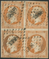 N°16b 40c Orange S/paille, Bloc De 4 Froissures Sinon - TB - Other & Unclassified