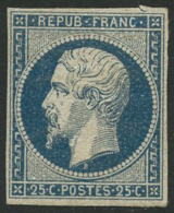 N°10 25c Bleu, Petite Encoche Dans La Marge Hors Timbre - B - Andere & Zonder Classificatie