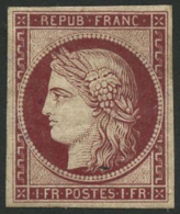 N°6F 1F Carmin, Réimp - TB - 1849-1850 Cérès