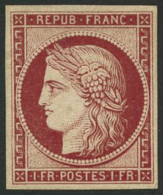 N°6F 1F Carmin, Réimp - TB - 1849-1850 Ceres