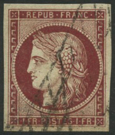 N°6 1F Carmin - TB - 1849-1850 Cérès