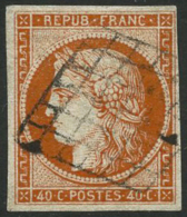 N°5a 40c Orange Vif, Signé Calves - TB - 1849-1850 Cérès