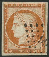 N°5 40c Orange, Signé Calves - TB - 1849-1850 Cérès