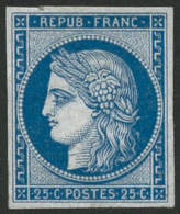 N°4d 25c Bleu Réimp - TB - 1849-1850 Cérès