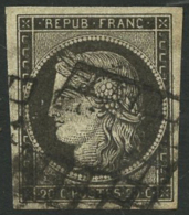 N°3c 20c Gris-noir - TB - 1849-1850 Cérès