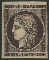 N°3 20c Noir S/jaune - TB - 1849-1850 Cérès