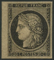 N°3 20c Noir S/jaune - TB - 1849-1850 Cérès