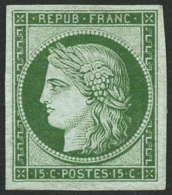 N°2e 15c Vert Réimp - TB - 1849-1850 Cérès