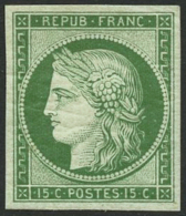 N°2e 15c Vert Réimp - TB - 1849-1850 Cérès