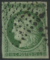 N°2 15c Vert - TB - 1849-1850 Cérès