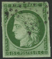 N°2 15c Vert - TB - 1849-1850 Cérès