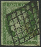 N°2 15c Vert, Signé JF Brun - TB - 1849-1850 Cérès