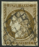 N°1c 10c Bistre-verdâtre Foncé - TB - 1849-1850 Cérès