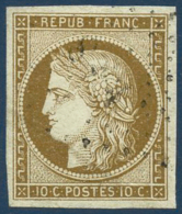 N°1 10c Bistre, Pièce De Luxe - TB - 1849-1850 Cérès