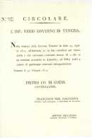 VENEZIA Venise 1815 AFFICHE Gouvernement Autrichien ÖSTERREICH Venedig - Documents Historiques