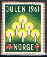 Viñeta NORGE, Noruega, JULEN 1961. Navidad º - Variétés Et Curiosités